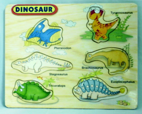 Wooden Puzzle/Jigsaw Mini Playtray: Dinosaur