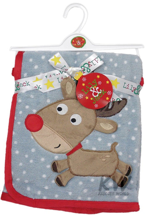 Christmas Babies Soft Fleece Winter Blanket & Comforter Set reindeer