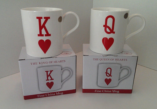 King and Queen of Hearts China Mug Set