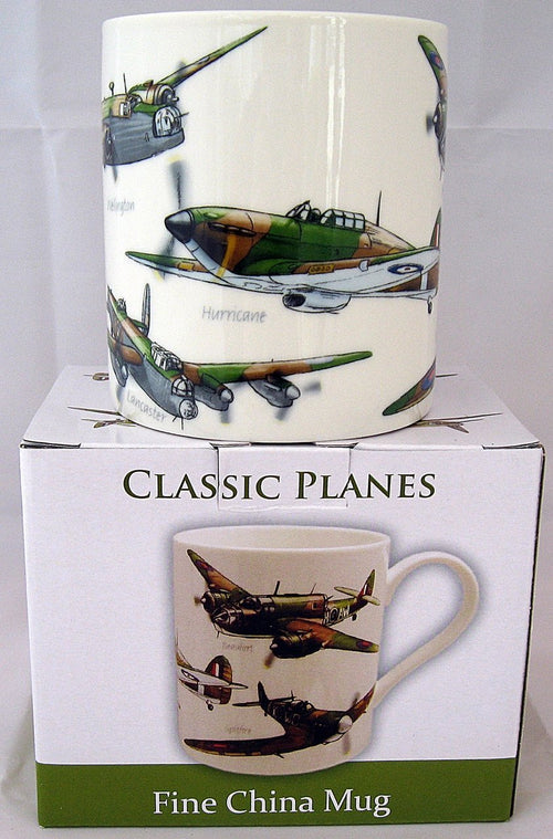 Classic WW2 Planes China Mug in Presentation Gift Box