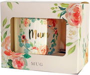 Floral Mug with Gold Foil Wording from Peaches and Cream - Mum