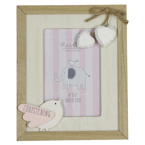 petit cheri 4 x6 christening frame