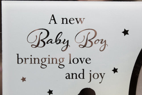 Baby Boy Sentiment - Bringing Love and Joy photo frame gift