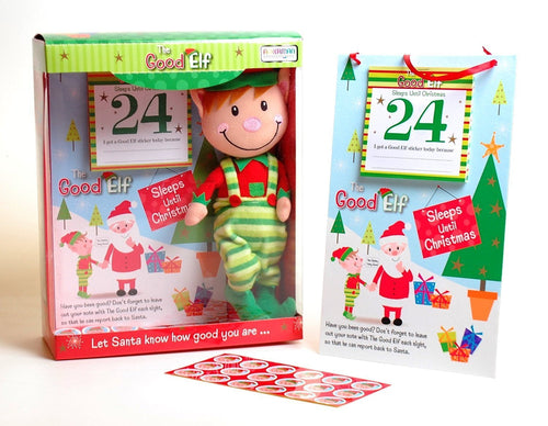The Good Elf Plush Toy Santa Claus Little Helper Good Behaviour Reward Gift Set