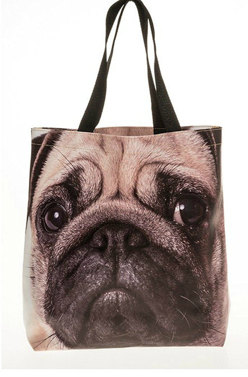 Animal Face Shopping Bag - Pug