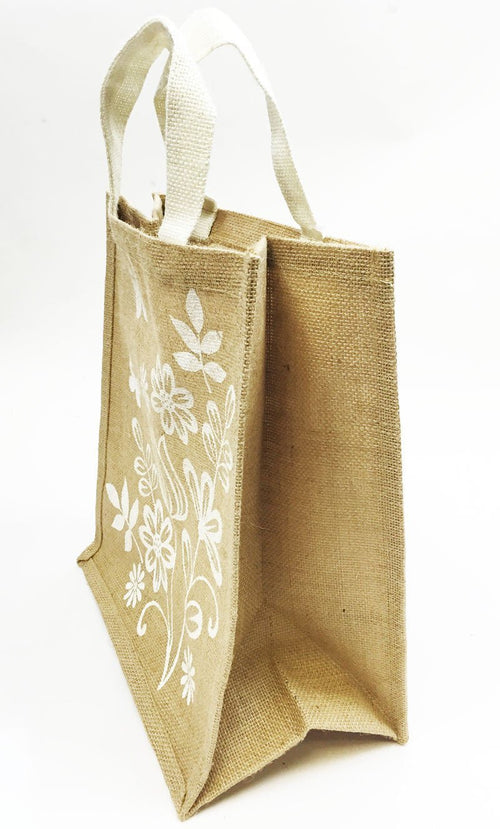 Brown Canvas Bag Mothers Day Gift Wrap Present With Handles Small Medium Large-Large(11x12")