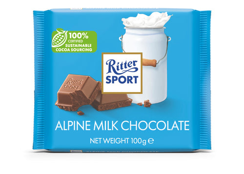 12 x Ritter Sport Alpine Milk Chocolate - 100G