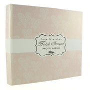 Bridal Shower Photo Album, Love & Cherish Pearlised Paperwrap, Wedding Gift in Gift Box - Laura Darrington Designed Album