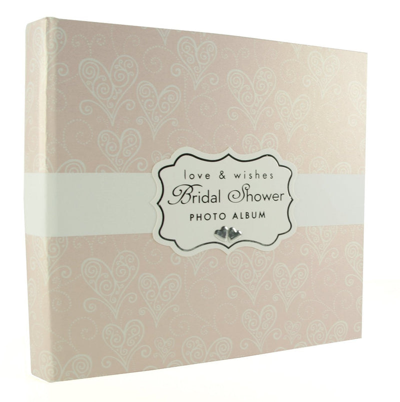 Bridal Shower Photo Album, Love & Cherish Pearlised Paperwrap, Wedding Gift in Gift Box - Laura Darrington Designed Album