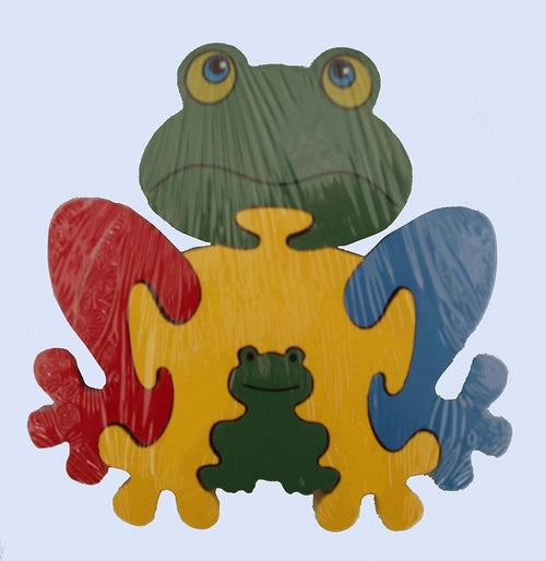 Wooden Toys - Animal Wooden Puzzle - FROG - ACKD60930.FROG - Ackerman