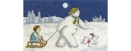 DMC Night-time Sledging 14 Count Cross Stitch Kit, Multi Colour