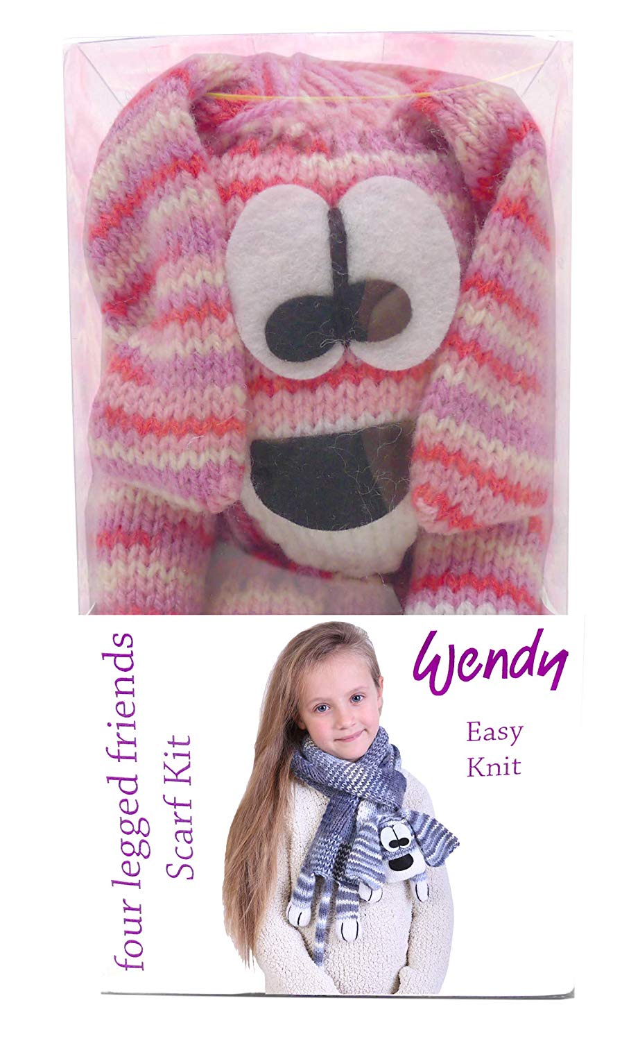 Wendy Four Legged Friends Easy Knit Scarf Kit (Dog)