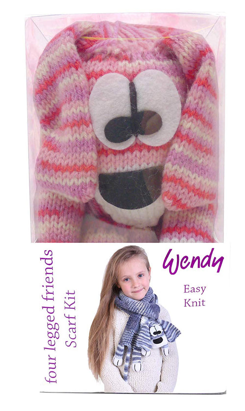Wendy Four Legged Friends Easy Knit Scarf Kit (Dog)