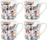 Christmas Christmas Tableware - Set of 4 Mugs - Robin Design