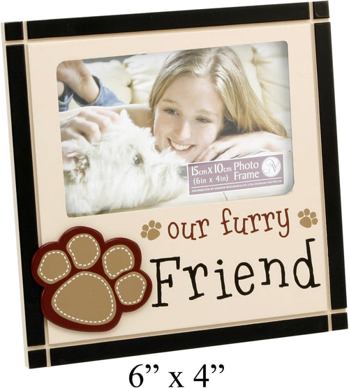 new view Our Furry Friend 6" X 4" Photo Picture Mdf Frame For Dog Gifts Photos Gift