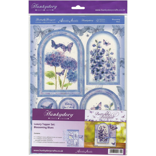 hunkydory butterfly bouquet blossoming blues