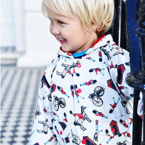 Powell Craft Boys Horse & Guard Raincoat-Rain Mac.