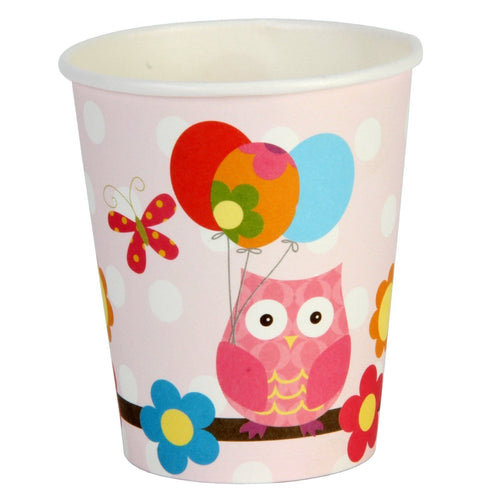 Kiddiwinks Partyware Pack of 8 Paper Cups - Girl Design