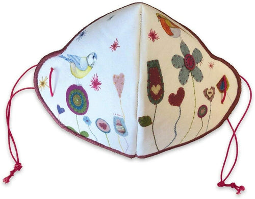 Emma Ball"Stitched Birdies", Washable Face-Covering.