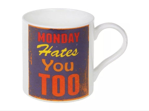 retro sayings mug monday