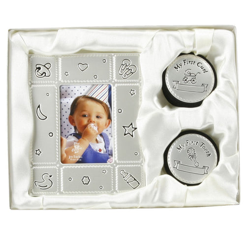 My First Curl , Tooth and Photo Frame Silver