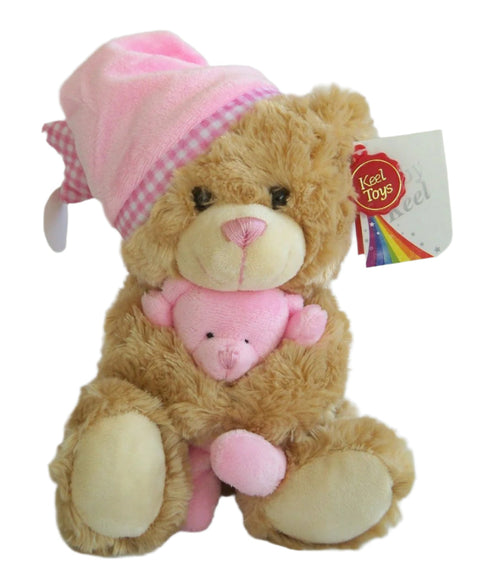 Keel Toys 25cm Cuddles Musical Bear Soft Toy Pink