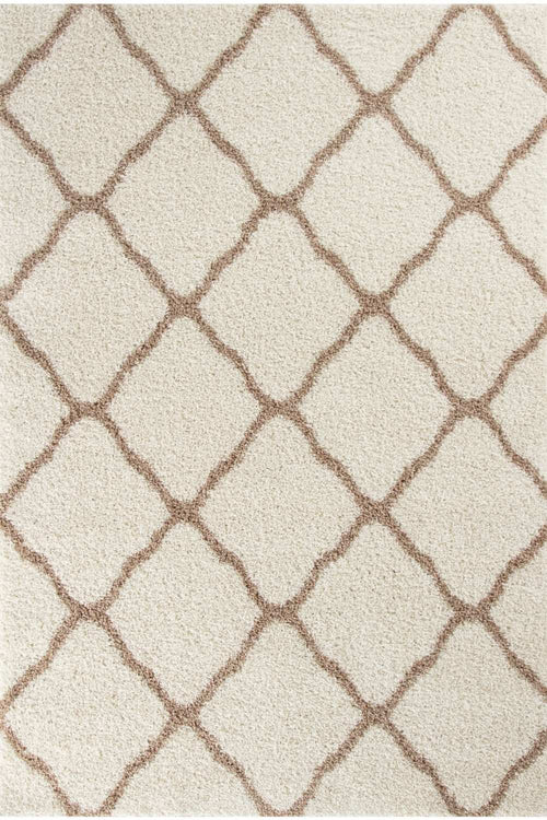 Moroccan Ivory Shaggy Rug | 730