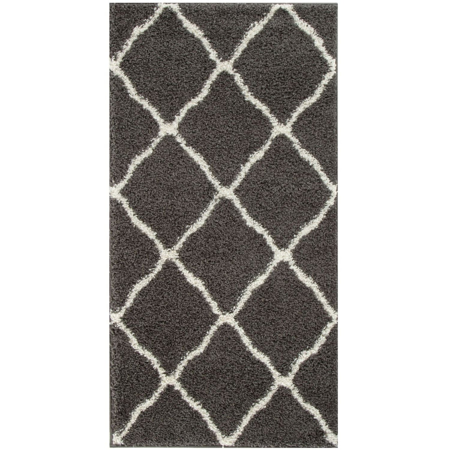 Moroccan Dark Grey Shaggy Rug | 740