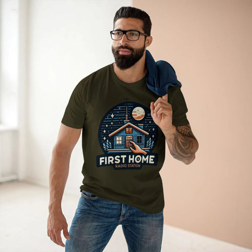 First Home Radio Station Graphic Tee - Celebrate Unity and Nostalgia