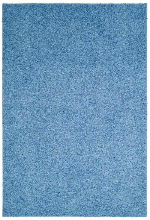 Fiji Sky Blue Washable Solid Shaggy Rug