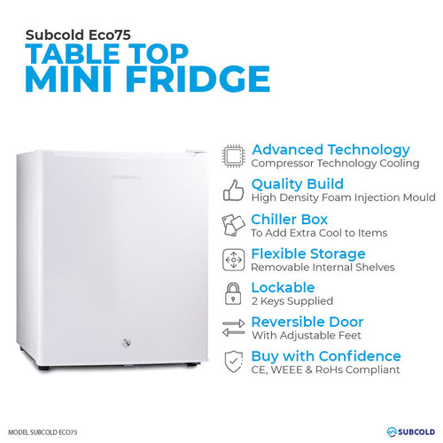 Subcold Eco75 Table Top Fridge