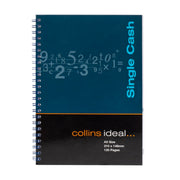 Ideal - A5 Cashbook Wiro Single Cash - 120 Pages  - Blue (761)