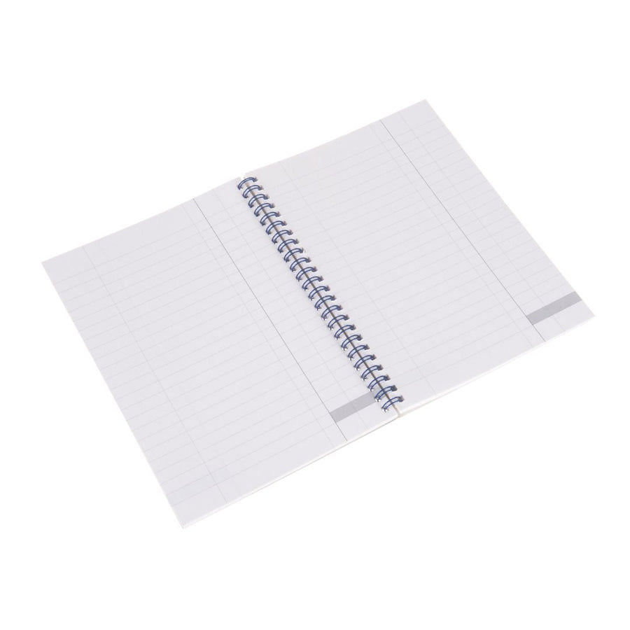 Ideal - A5 Cashbook Wiro Single Cash - 120 Pages  - Blue (761)