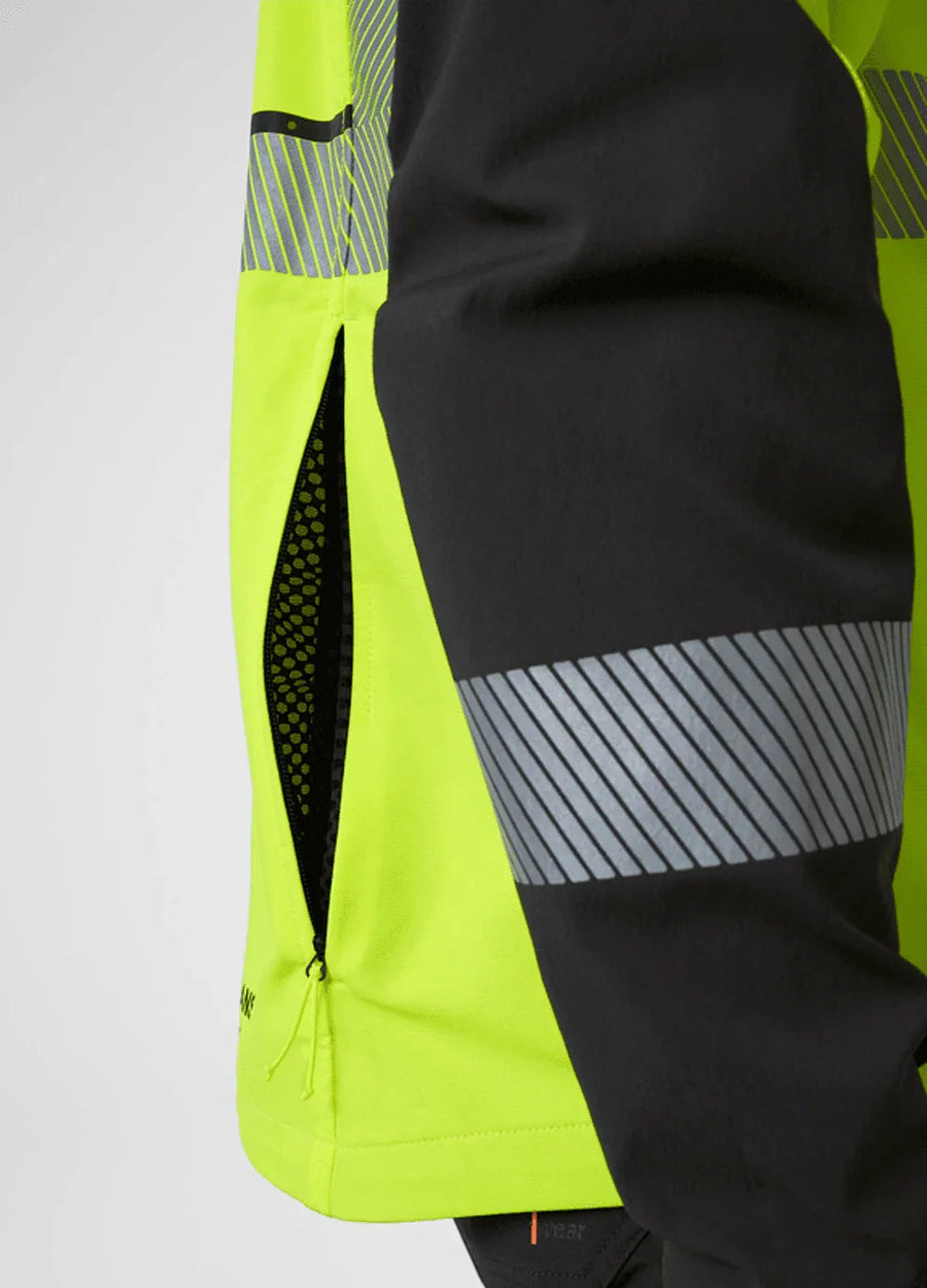 HELLY HANSEN 77203 ICU BRZ BREATHABLE HI-VIS SOFTSHELL JACKET