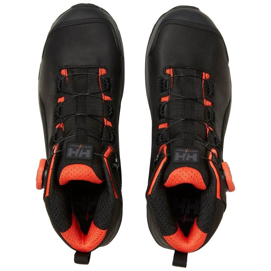 Helly Hansen 78443 Manchester LTR Mid BOA Waterproof S7S Safety Hiker Boot Black / Grey / UK 2 / EU 35