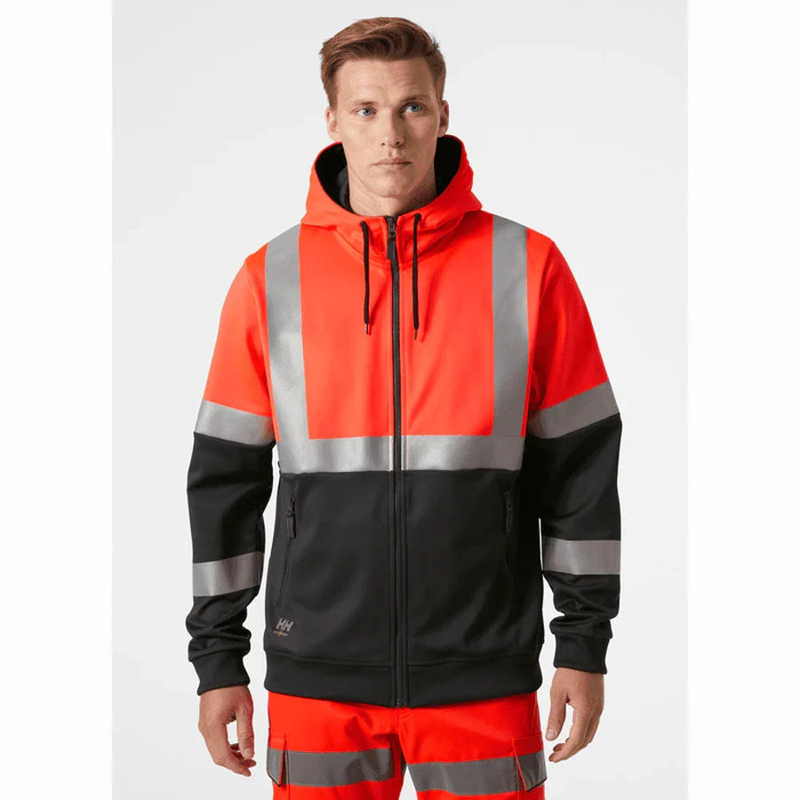 Helly Hansen 79259 Addvis Hi-Vis Zip Hoodie Sweatshirt
