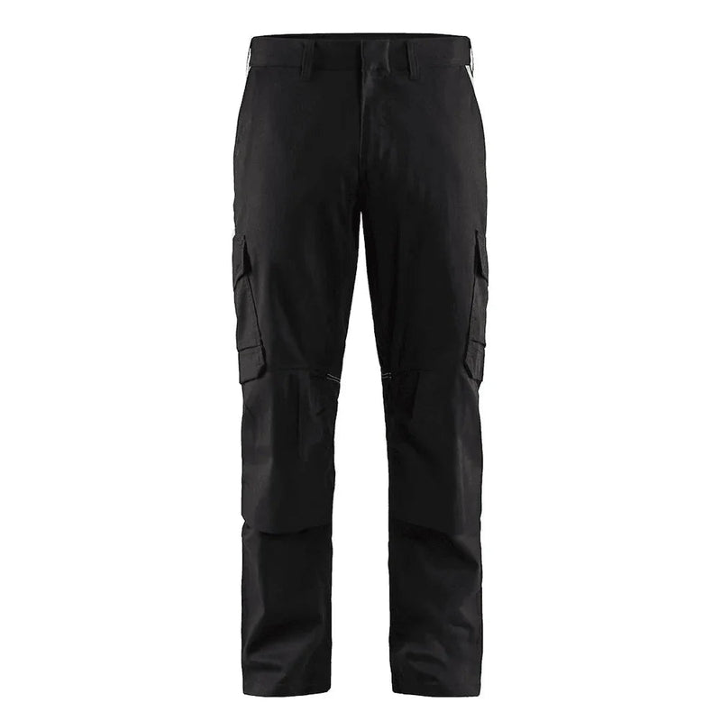 Blaklader 1448 Industry Stretch Kneepad Trousers Black/Hi-Vis Yellow