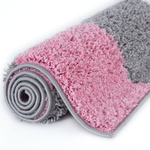Myshaggy Geometric Pink Rug