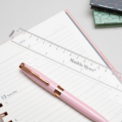 Matilda Myres | 2027 Diary - A5 Weekly Planner with Rose Gold Wiro | Week-to-View in Pink