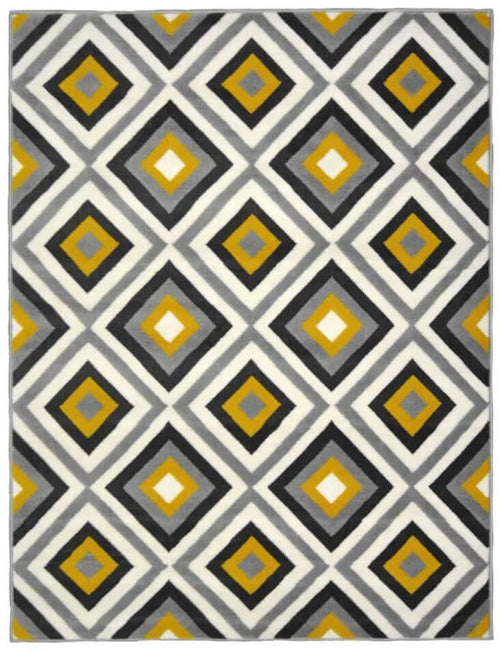 Maestro Geometric Yellow Rug | 3658 GB12