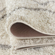 Moroccan Ivory Grey Shaggy Rug | 800
