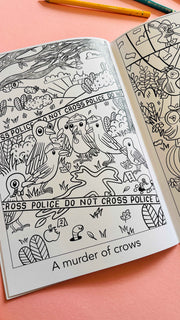 A crown of kingfishers: A collective noun colouring book