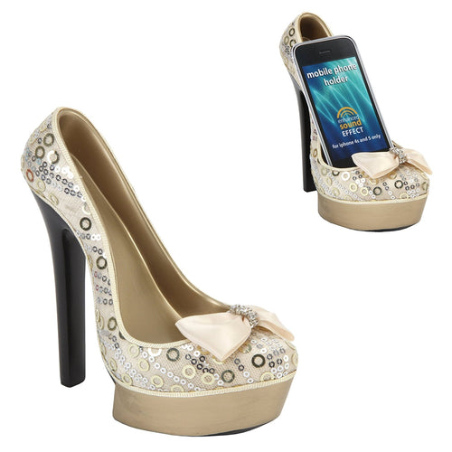 shoe shaped mobile phone enhanced sound effect holder 6066