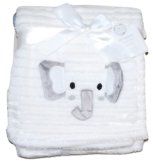 Baby Girl Boy Unisex Soft Fleece Wrap Blanket Pram Cot Crib Moses Basket White