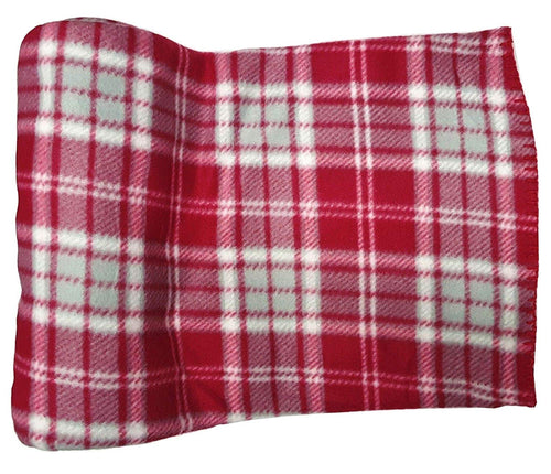 Country Club Christmas Festive Fleece Red Throw Winter