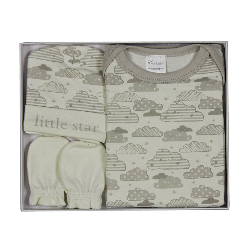 Bambino By Juliana Baby Gift - Babygrow Body Suit Hat & Mittens - CG947 - New