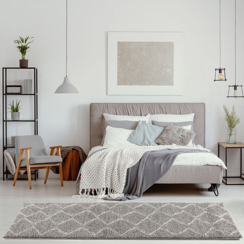 Moroccan Grey Shaggy Rug | 810