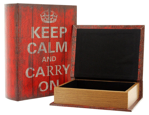 Keep Calm Wooden Book Box