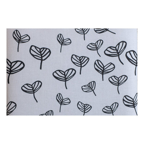 Hobby Gift HGS/093 Black Parsely Leaf on White Small Sewing Basket 20x20x11cm