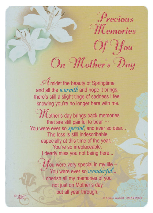 Loving Memory Mother's Day Graveside Memorial Card 5.75 x 4"- Memories Of You 35004